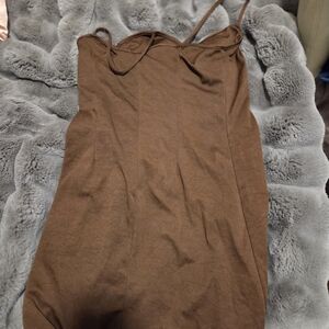 Brown Sleeveless Dress